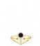 My Jewellery  Double Ring Dots & Stone Black goudkleurig (1200)