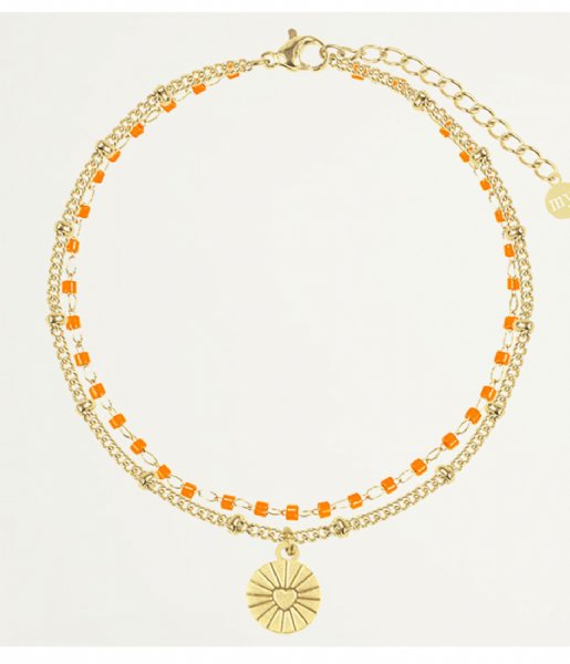 My Jewellery  Oranje Enkelbandje Hart goud (1200)