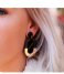 My Jewellery  Bicolor Oval Earrings zwart (1100)