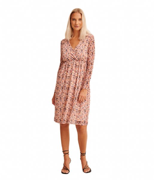NA-KD  Recycled Wrap Mesh Dress Floral