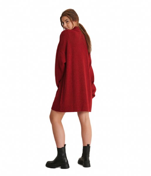 NA-KD  High Knitted Mini Dress Bright Red