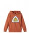Name It  Oppe Long Sleeve Sweat With Hood Brushed Box Coconut Shell (#874E3C)