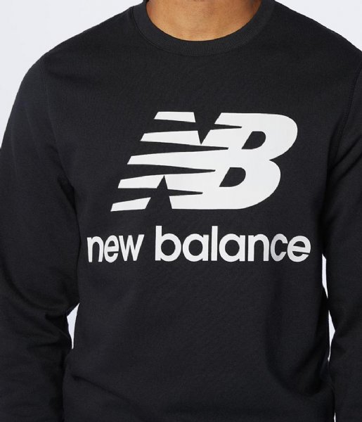 New Balance  NB Essentials Stacked Logo Crew Black (BK)