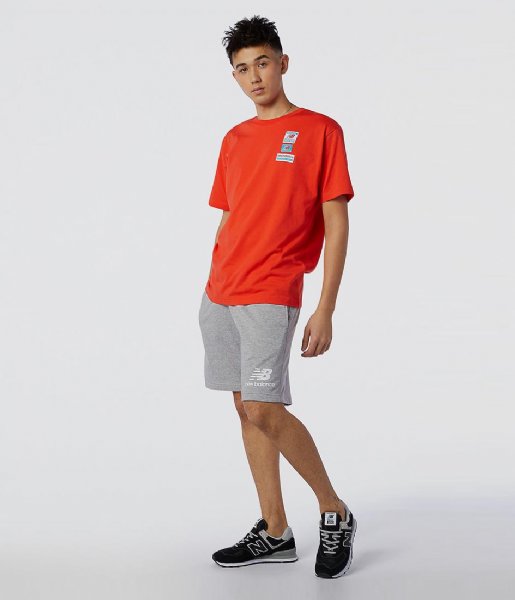 New Balance  NB Essentials Stacked Logo Short Athletic Grey (AG)