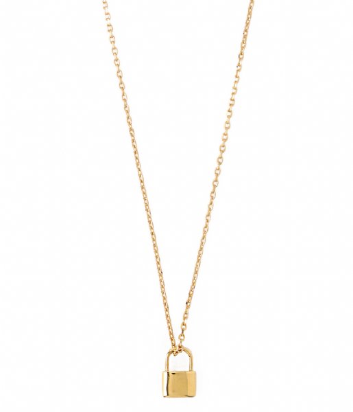 Orelia  Mini Metal Padlock Necklace Gold plated