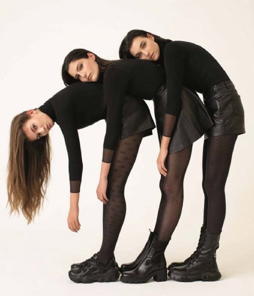 Oroblu  Eco Fashion 40 Panty Black Geometric (20B)