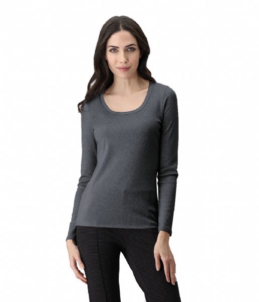 Oroblu  Pull On Tops Aster T-Shirt Long Sleeve Grey Metal (93255)