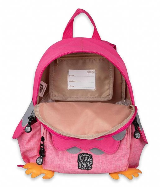 Pick & Pack  Owl Shape Backpack Pink melange