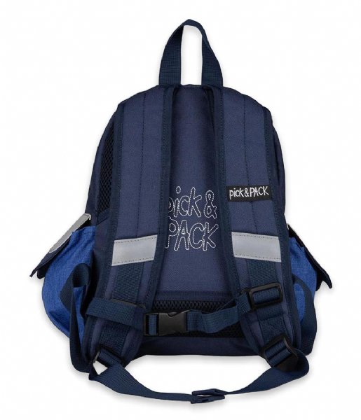 Pick & Pack  Owl Shape Backpack Blue melange