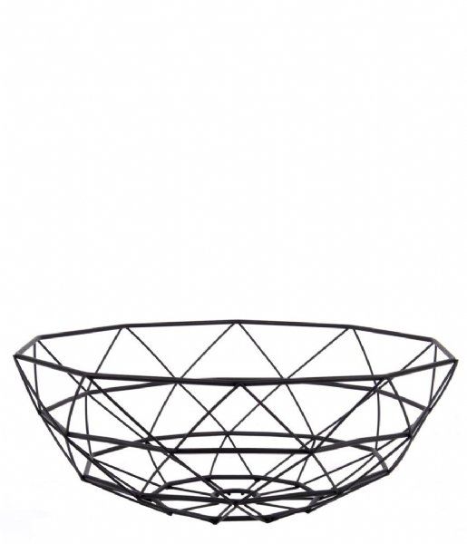 Present Time  Basket Diamond Cut large iron Black (PT2999BK)