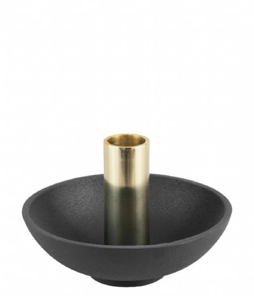Present Time  Candle holder Nimble tub aluminium Black (PT3372BK)