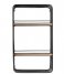 Present Time  Wall rack Linea rectangle w. 2 shelves Black (PT3378)