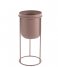 Present Time  Plant pot Tub on stand large iron Faded pink (PT3467PI)