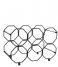 Present Time  Wine rack Honeycomb foldable iron black (PT3474BK)