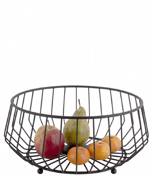 Present Time  Fruit basket Linea Kink iron black (PT3475BK)