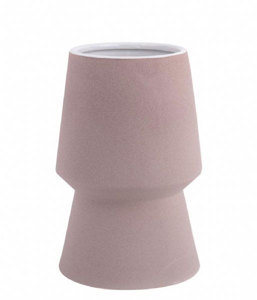 Present Time  Vase Cast edged ceramic Faded Pink  (PT3479PI)