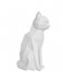 Present TimeStatue Origami Cat sitting polyresin matt white (PT3490WH)