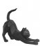 Statue Origami Cat stretching polyresin
