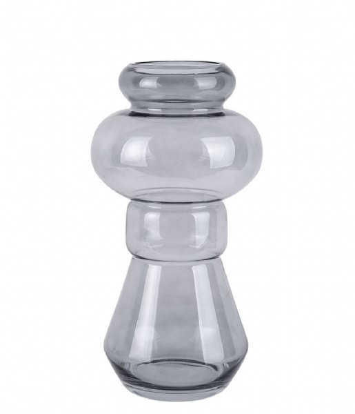 Present Time  Vase Morgana Glass Medium Dark Grey (PT3546GY)
