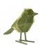 Present Time  Statue bird large polyresin flocked Flocked Dark Green (PT3551GR)