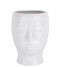Present Time  Plant pot Mask glazed White (PT3554WH)