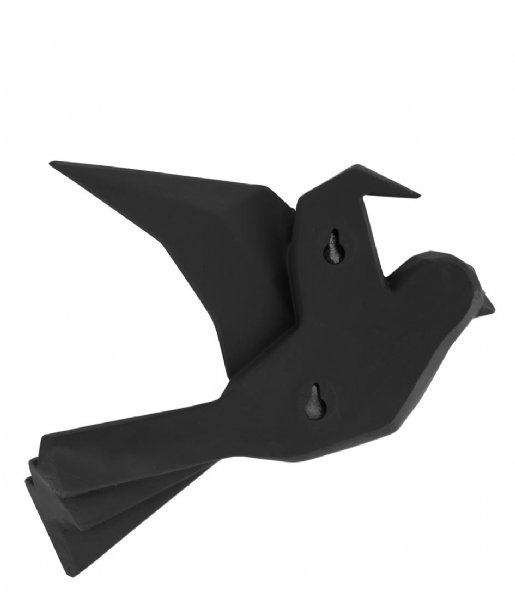 Present Time  Wall Hanger Origami Bird Large Matt Black (PT3615BK)