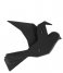 Present Time  Wall Hanger Origami Bird Large Matt Black (PT3615BK)