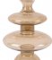 Present Time Lysestage Candle holder Glass Art rings medium Sand Brown (PT3635BR)