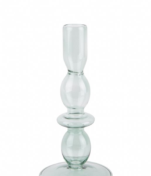 Present Time Lysestage Candle holder Glass Art bubbles Medium Jungle Green (PT3637GR)