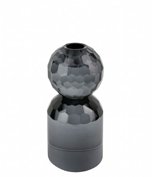 Present Time Lysestage Candle holder Crystal Art large Ball Black (PT3643BK)
