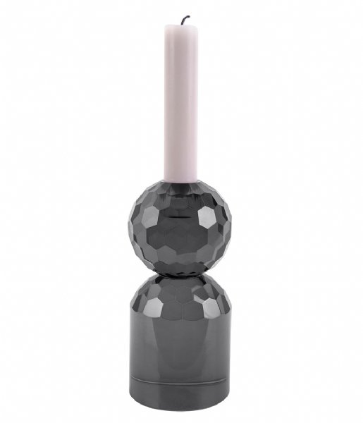Present Time Lysestage Candle holder Crystal Art large Ball Black (PT3643BK)