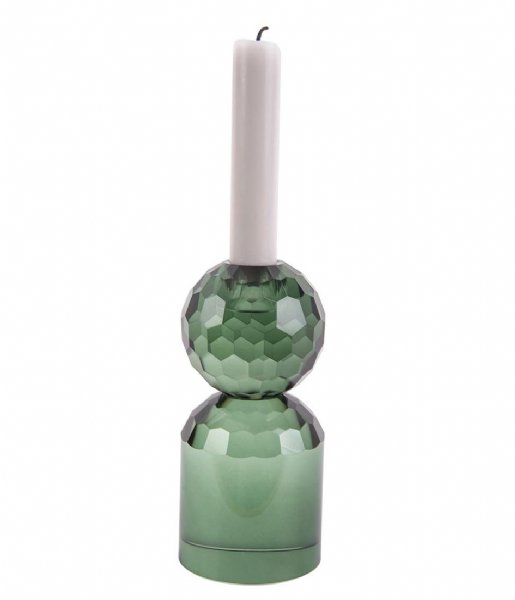 Present Time Lysestage Candle holder Crystal Art large Ball Green (PT3643GR)