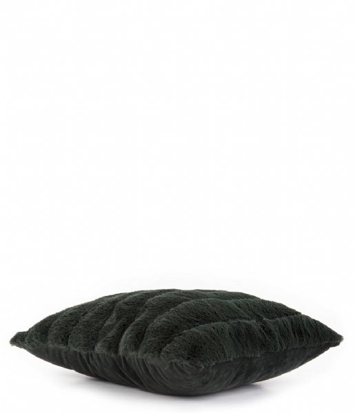 Present Time Kaste pude Cushion Stitched Bars Faux Fur Green (PT3664)