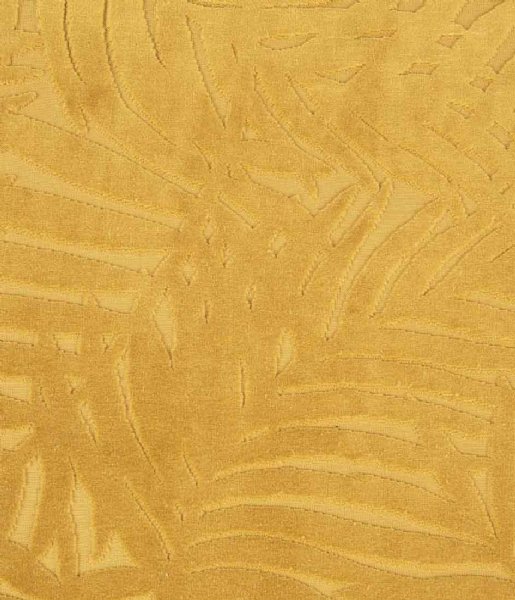 Present Time Kaste pude Cushion Palm Leaves Velvet Mustard Yellow (PT3666)