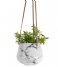 Present Time  Hanging pot Skittle small marble print White (PT3734WH)