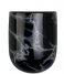 Present Time  Wall plant pot Oval marble print Black (PT3737BK)