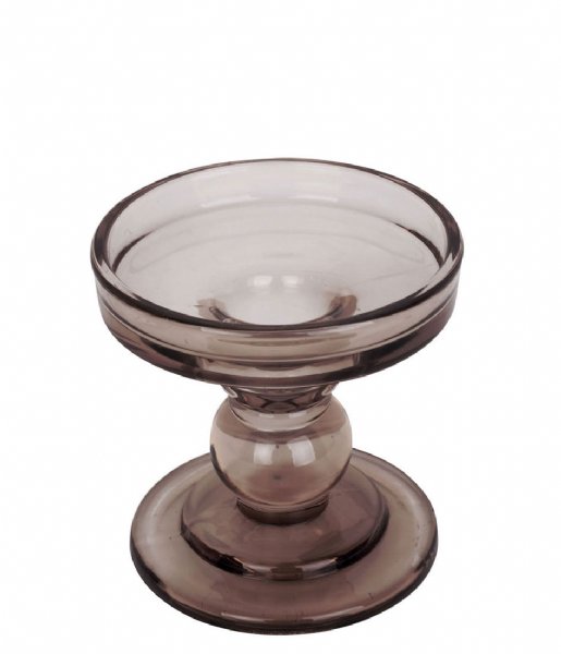Present Time Lysestage Candle holder Glass Art glass Cholocate Brown (PT3731BR)