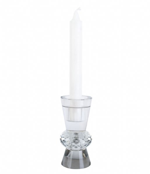 Present Time Lysestage Candle holder Crystal Art duo cone Clear (PT3758CL)