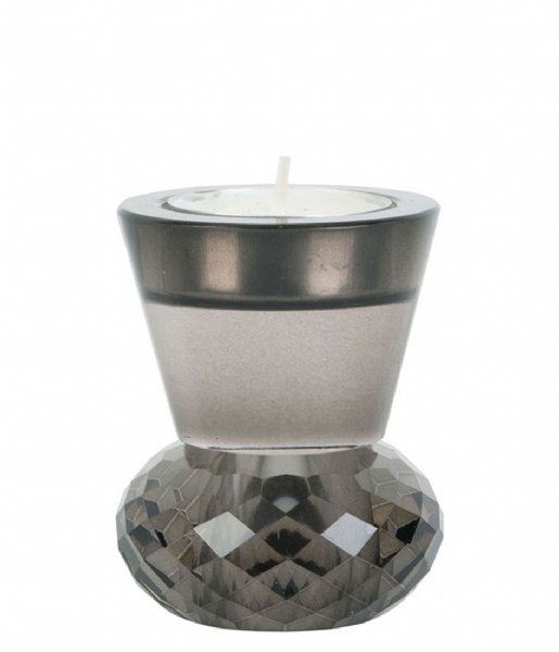 Present Time Lysestage Candle holder Crystal Art duo small Black (PT3759BK)