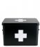 Present TimeMedicine storage box large metal matt Black (PT3769BK)