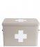 Present TimeMedicine storage box large metal matt Warm Grey (PT3769WG)