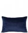 Present Time Kaste pude Cushion Ribbed Velvet Dark Blue (PT3669)