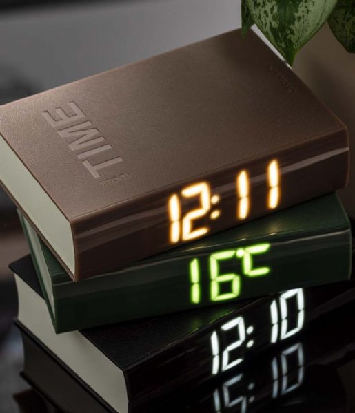 Karlsson  Alarm clock Book LED ABS Warm Grey (KA5861WG)