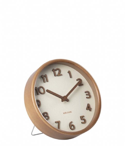Karlsson  Table clock Pure wood grain Ivory (KA5874WH)