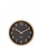 KarlssonTable clock Pure wood grain Black (KA5875BK)
