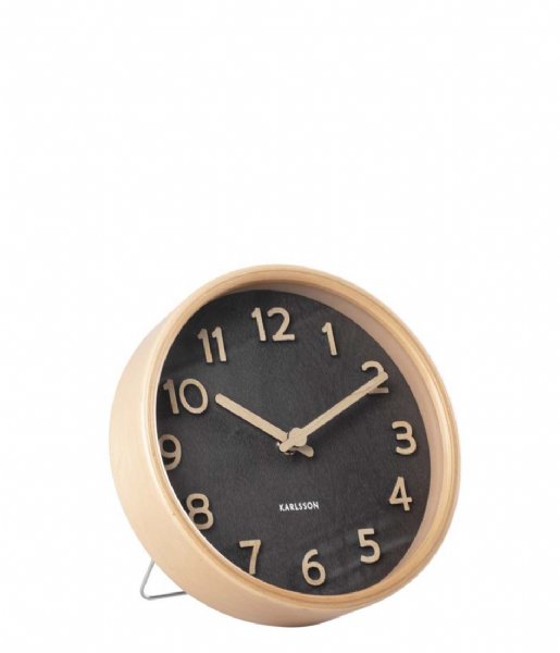 Karlsson  Table clock Pure wood grain Black (KA5875BK)