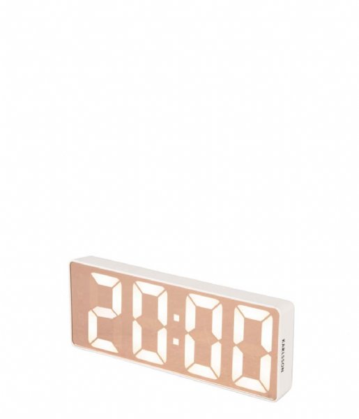 Karlsson  Alarm clock Copper Mirror LED flat White (KA5877WH)