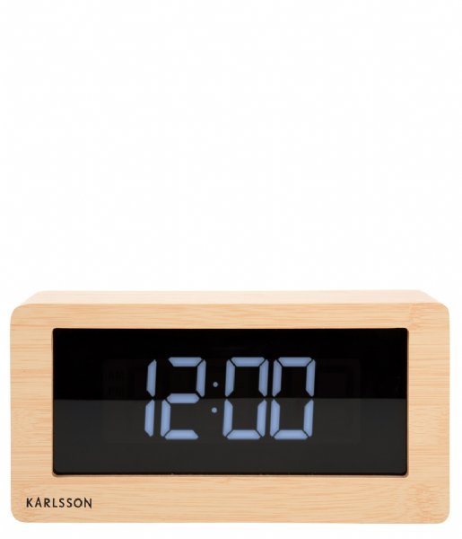 Karlsson  Table Clock Boxed Led Light Wood Veneer Licht Wood Veneer (KA5899WD)