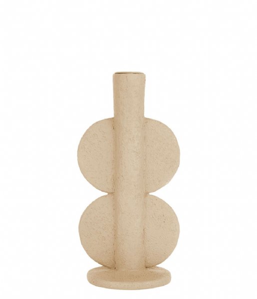 Present Time Lysestage Candle holder Double Bubble polyresin Sand Brown (PT3747SB)