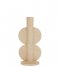 Present TimeCandle holder Double Bubble polyresin Sand Brown (PT3747SB)